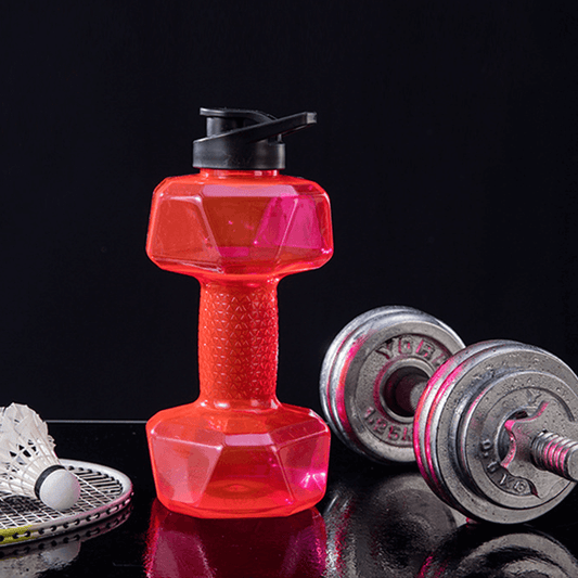 Dumbbells Top Fill Water Bottle