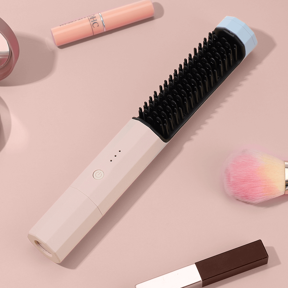 2-in-1 USB Cordless Straightening Brush